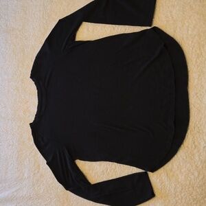 Tahari Black Long Sleeve Tee